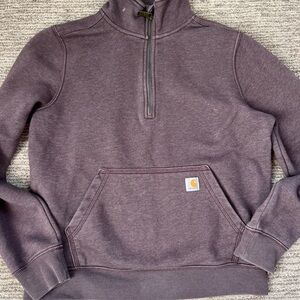 Carhartt Women’s Zip-Up Sweater in Deep Purple